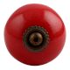 Solid Red Antique Fitting Ceramic Drawer Knob
